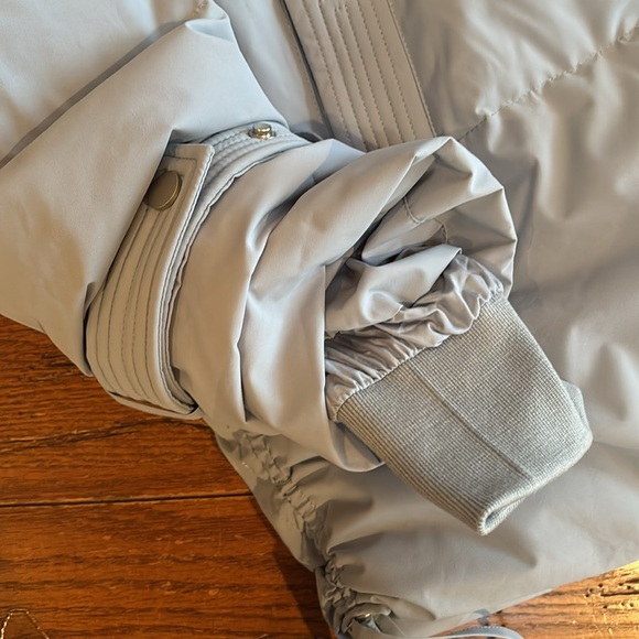 Gentle Herd Spice Ice Blue Down Filled Short Quilted Retro Puffer Jacket Size M - Picture 7 of 12